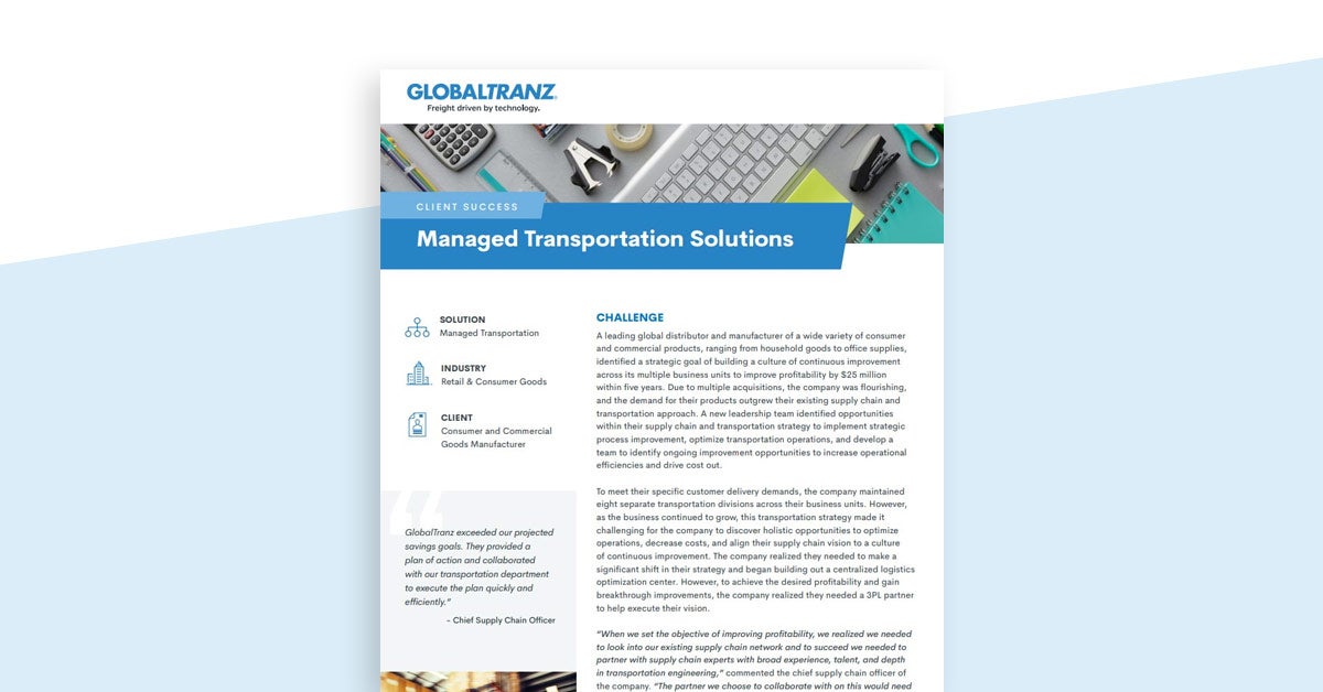 MANAGED TRANSPORTATION CASE STUDY