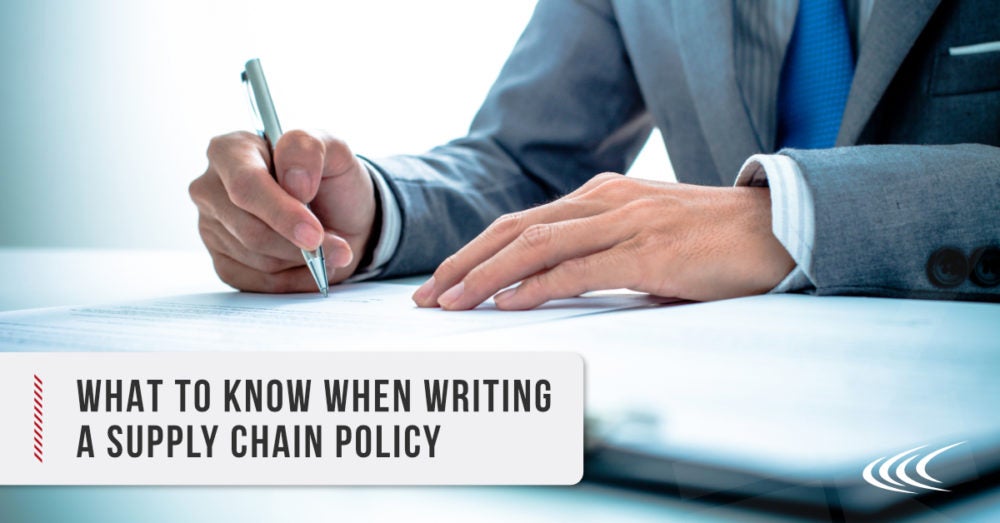 Supply Chain Policy