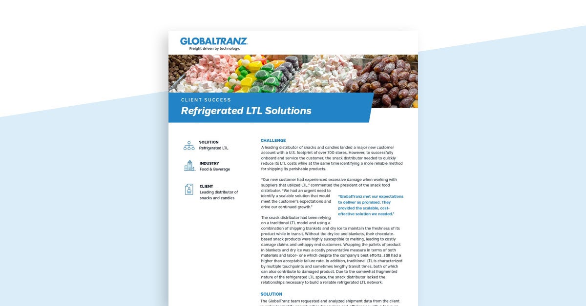 Refrigerated LTL Case Study